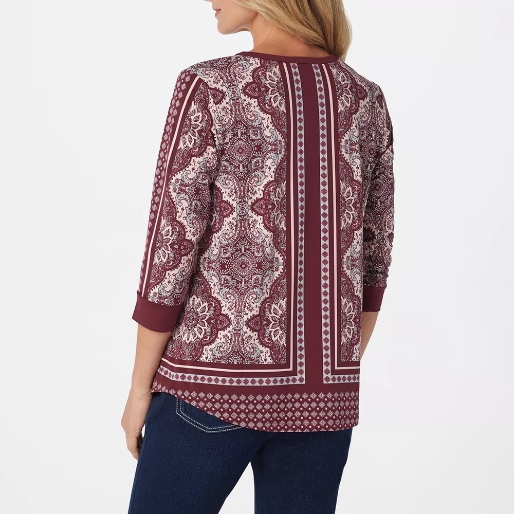 Belle by Kim Gravel zip front blouse - Picture 5 of 5